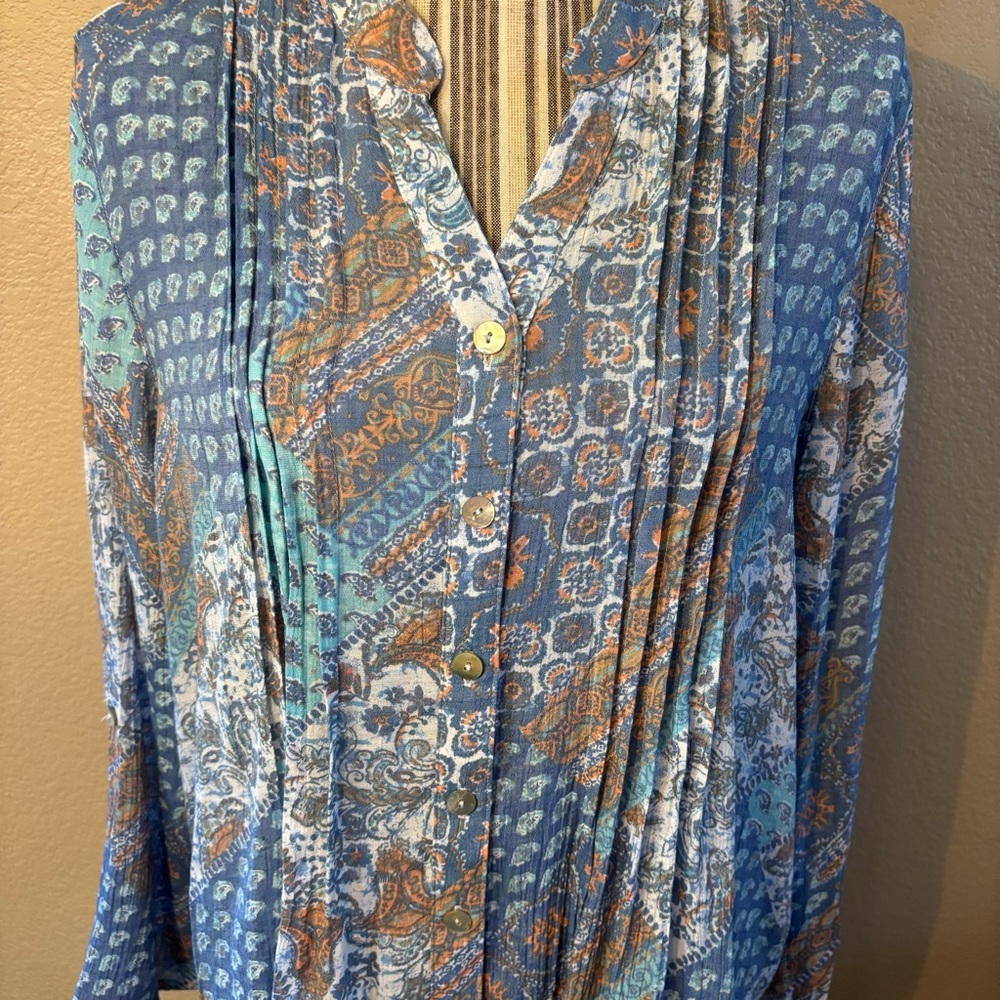 Ruby Rd. Blouse Large Petite Multicolor Paisley P… - image 3